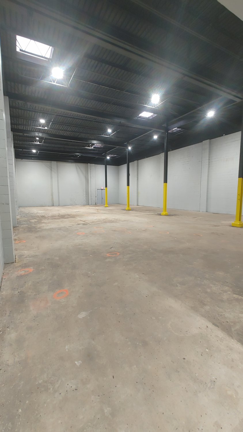 High bay with skylights, renovated